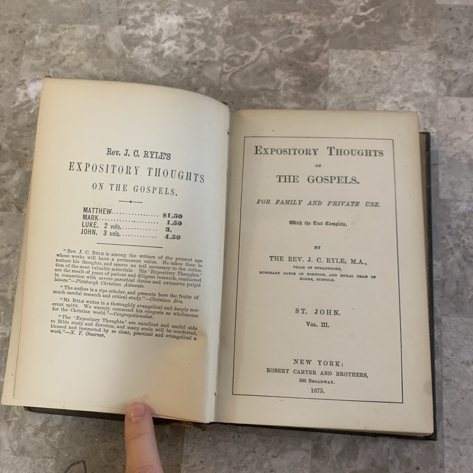1875 Expository Thoughts on the Gospels for Family and Private Use St John Vol 3