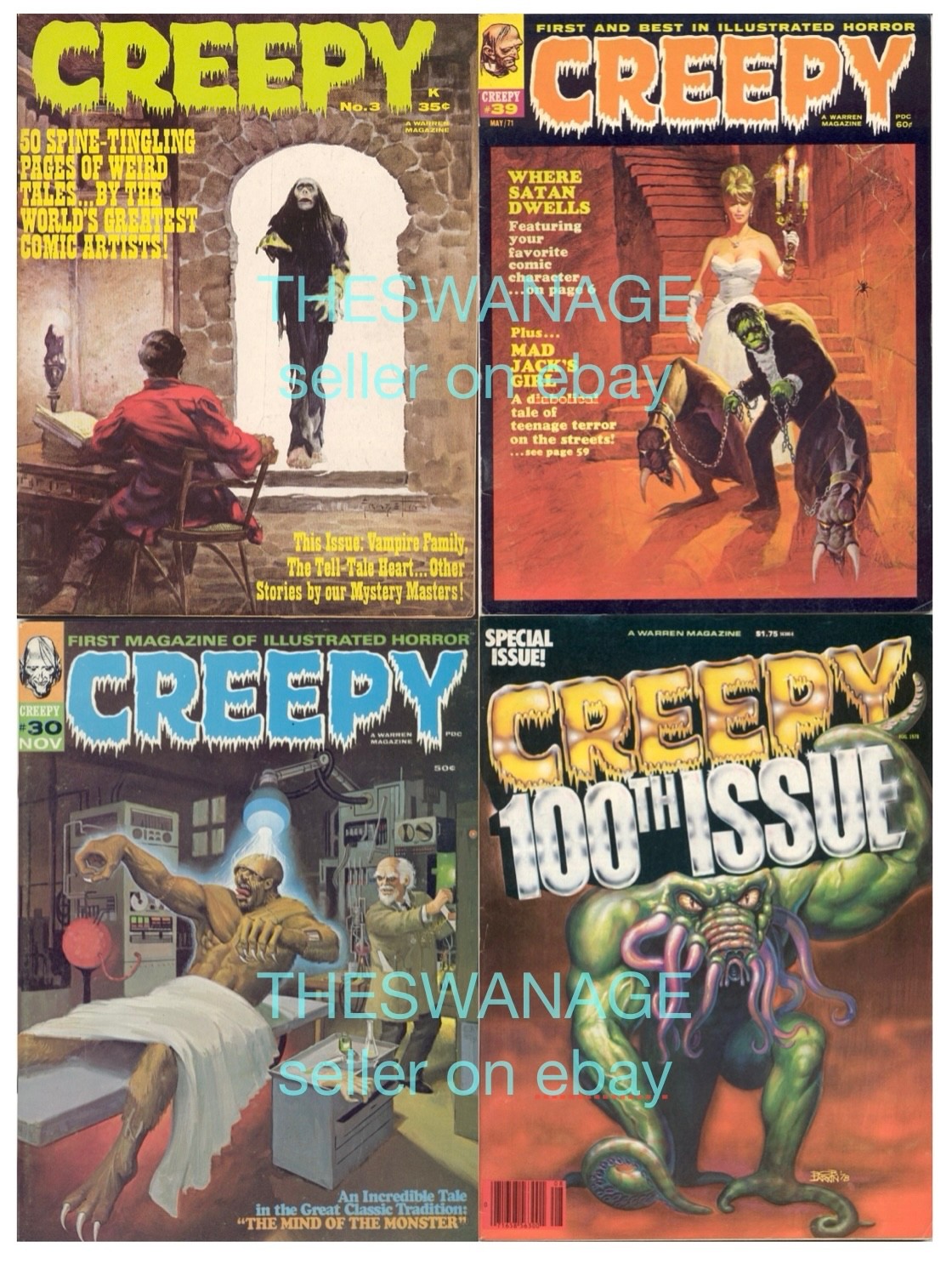 CREEPY, EERIE, VAMPIRELLA MAGAZINES FULL RUNS (400+ issues!) + EXTRAS on USB