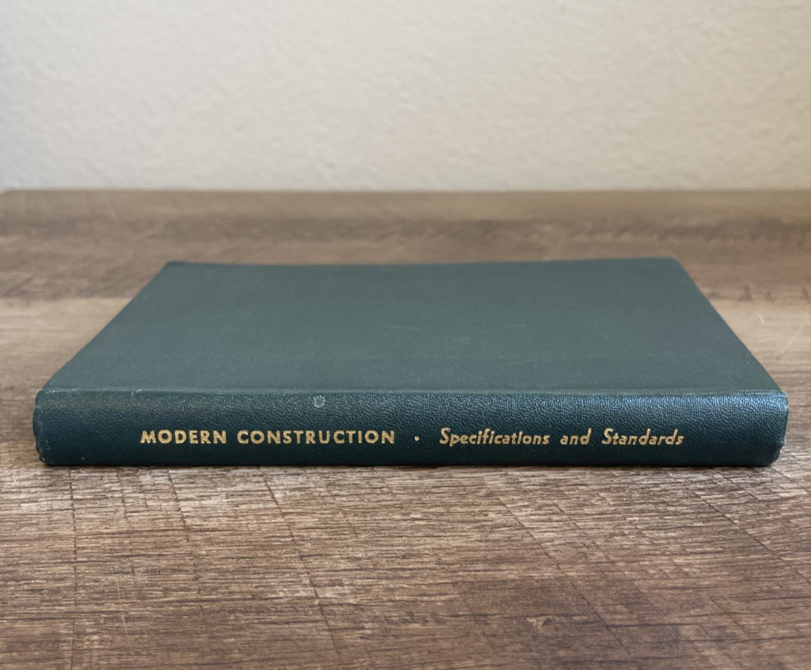 Modern Construction: Specifications & Standards, Guide-Tratman, Vintage Engineer