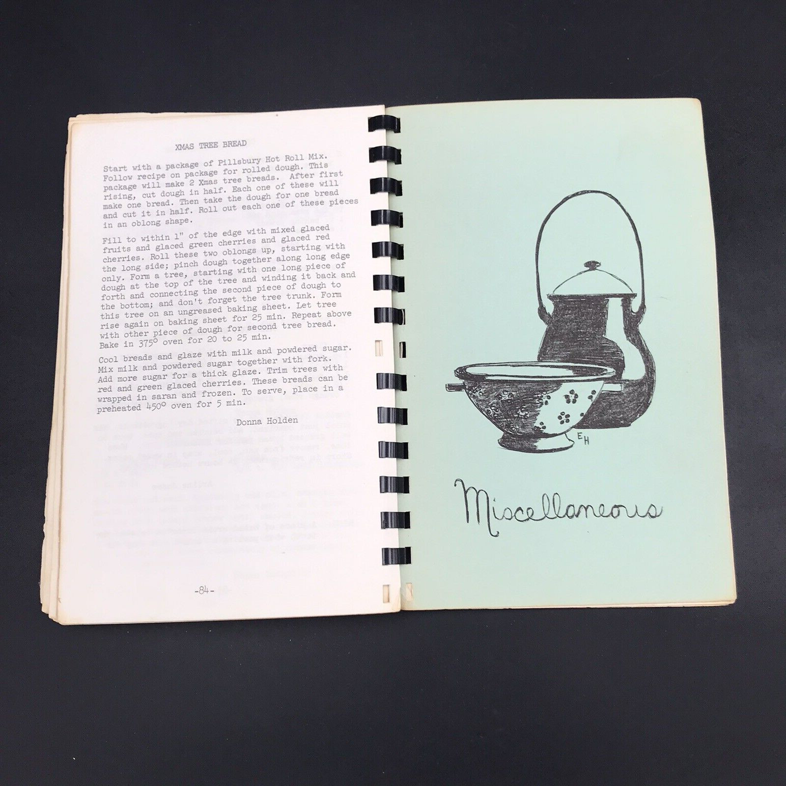 VTG 1964 Timbrin Club Cookbook Recipes 8.5″ x 6″ Robertson Comm Methodist Church