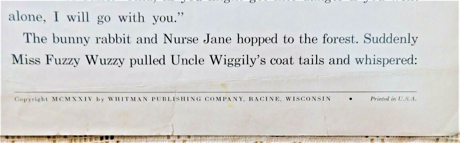 VINTAGE MID-20th CENTURY – UNCLE WIGGILY THE BUNNY RABBIT GENTLEMAN – GARIS