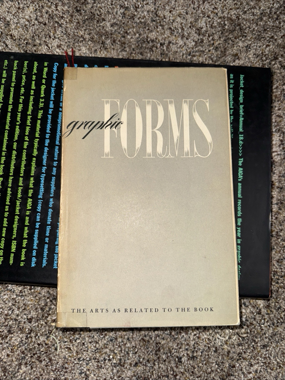 Graphic forms The arts as related to the book / 1st Edition 1949 Books on Books