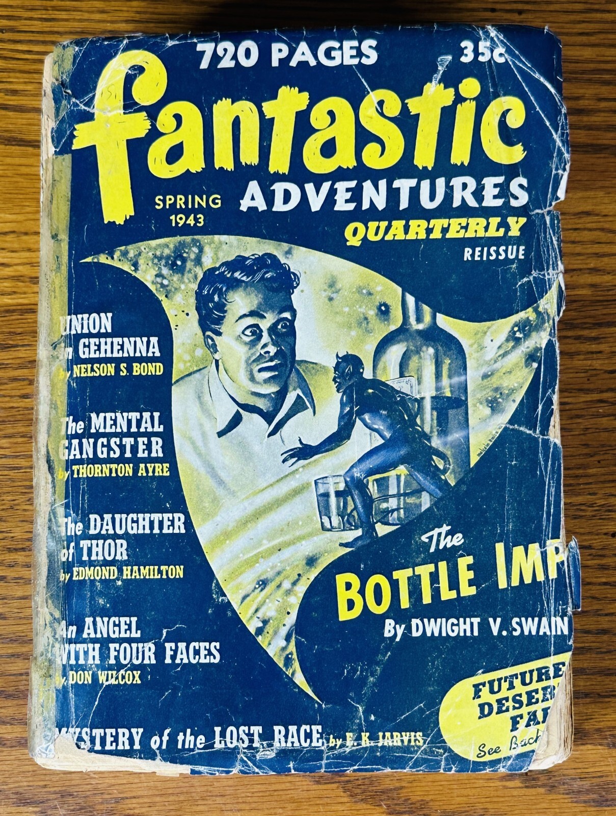 FANTASTIC ADVENTURES 1943 RARE 720 PAGE QUARTERLY SCIENCE FICTION PULP MAGAZINE