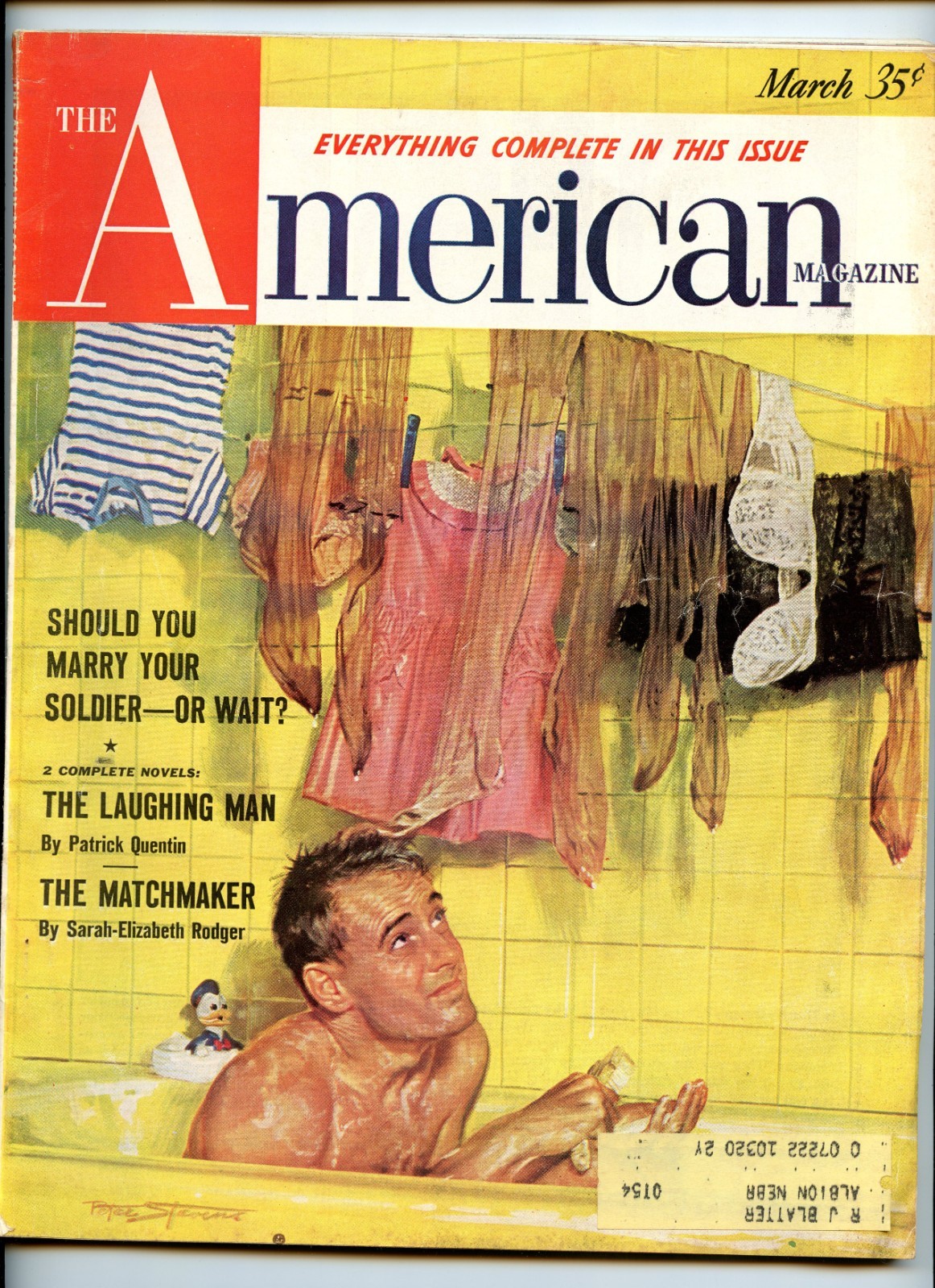 The American Magazine ~ March 1953 ~ Peter Stevens Art Cover ~ VG
