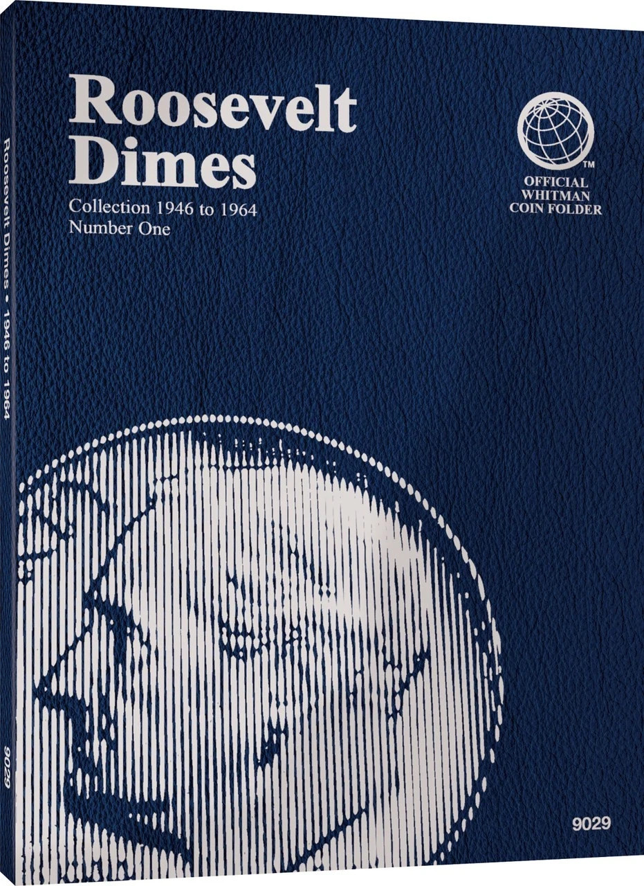 Whitman Coin Folder For Roosevelt Dimes 1946 – 1964 Mini Album No 1 Model 9029