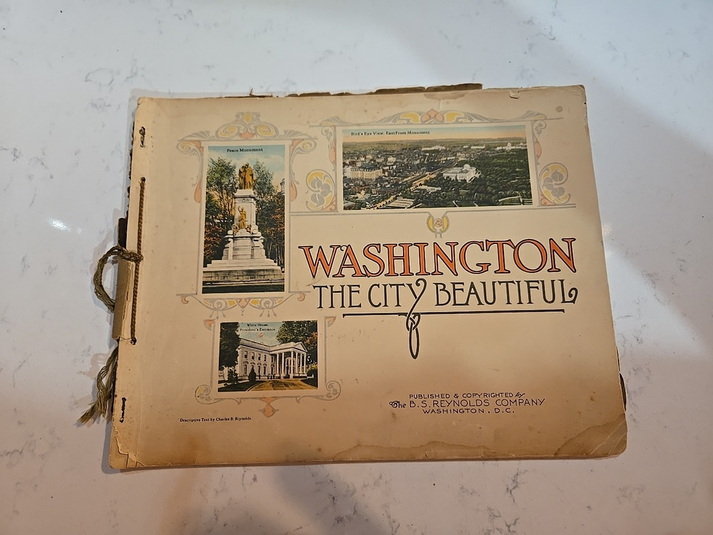 Washington The City Beautiful Charles B Reynolds Souvenir Booklet Color Plate