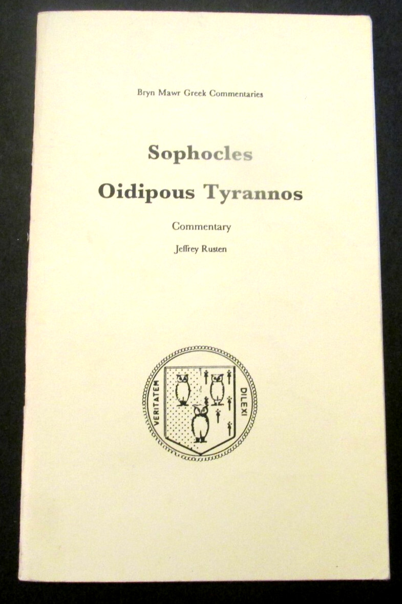 VTG 1990 Sophocles Oidipous Tyrannos Greek Commentaries Paperback Booklet 74Pgs