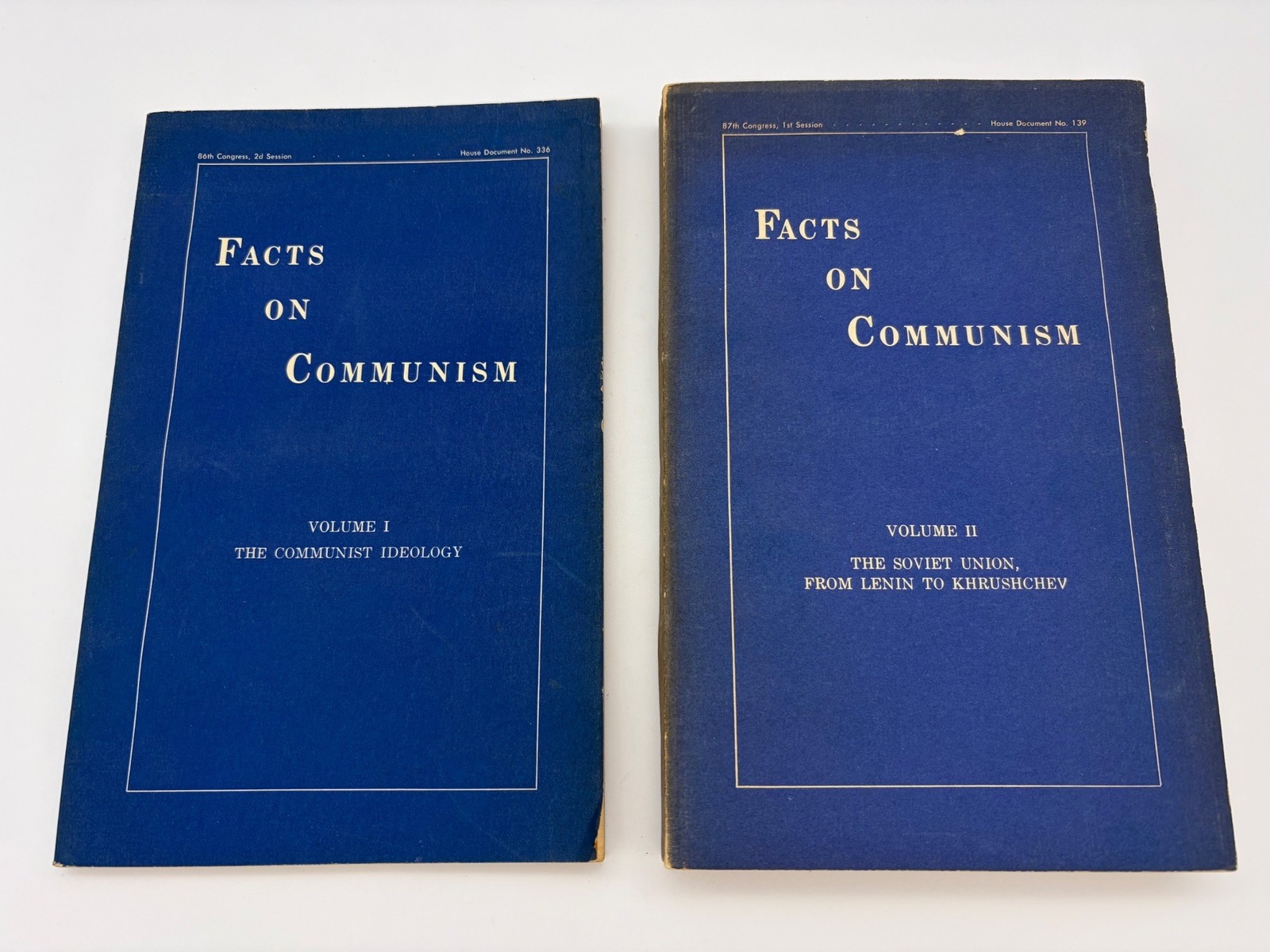 1960 1961 Facts on Communism Volumes I II HUAC Soviet Union Book Set Cold War US
