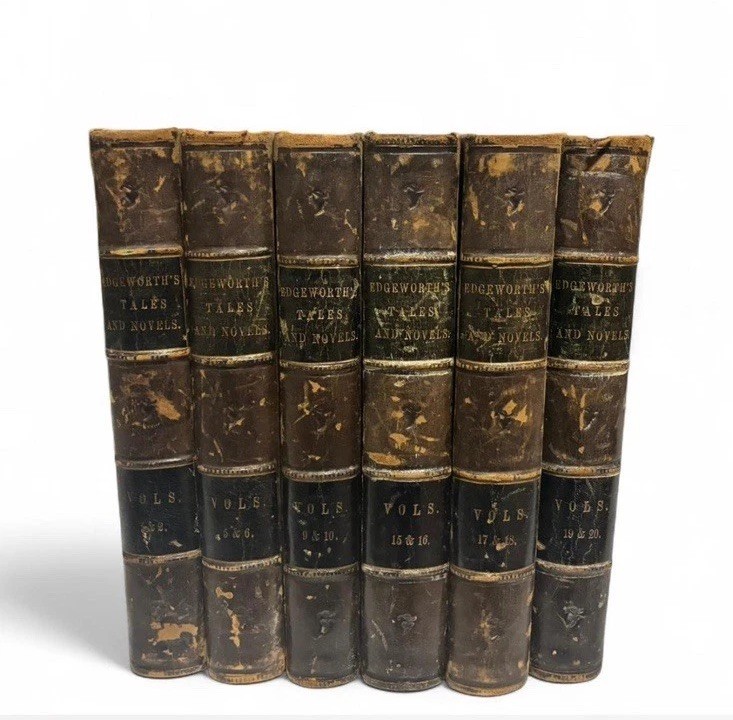 Maria Edgeworth Tales and Novels-Set Of 6 Books From the mid 1800s, 19th century