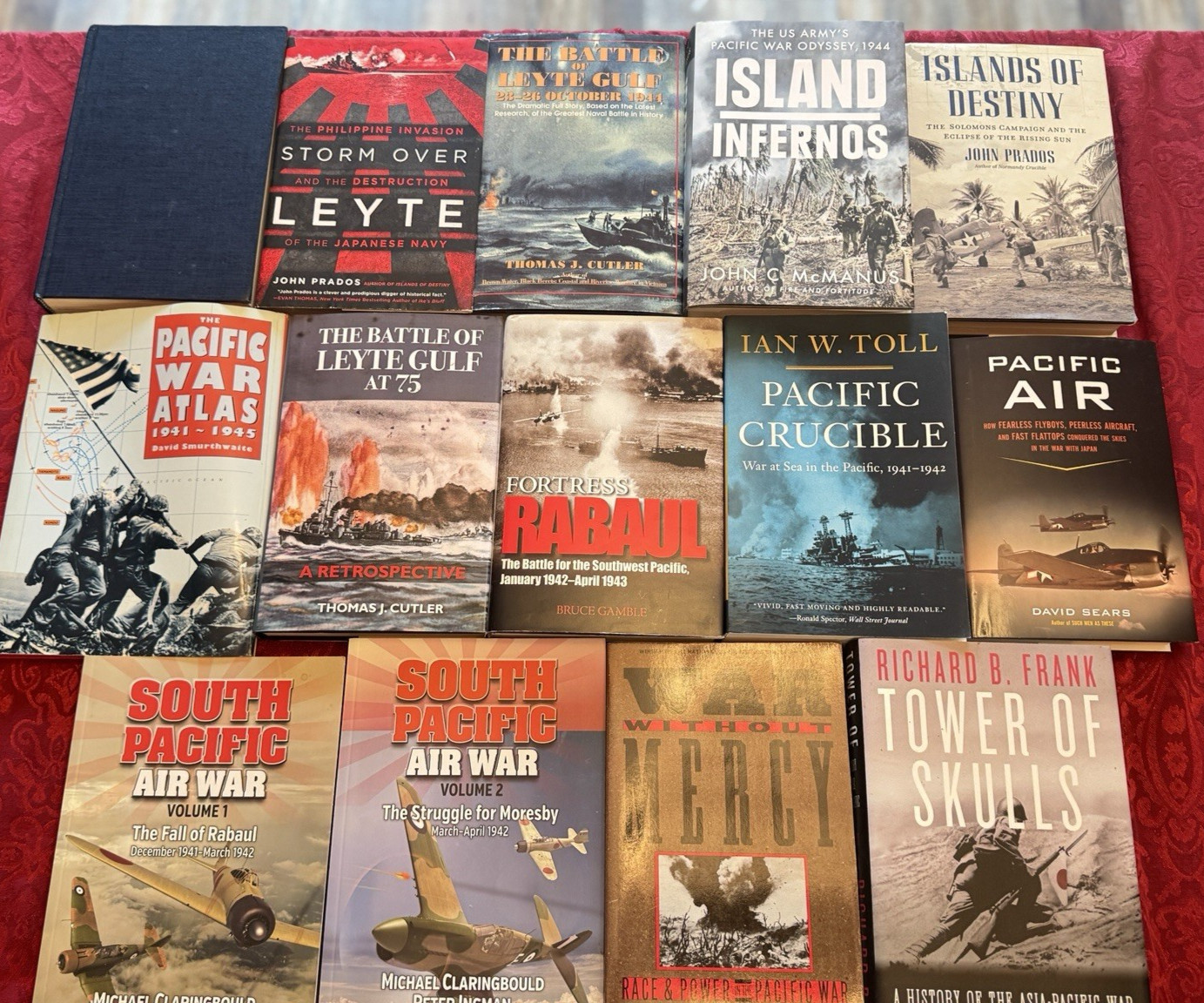 WWII Pacific Theater Book lot of 14 Volumes | Pearl Harbor | Japan War History