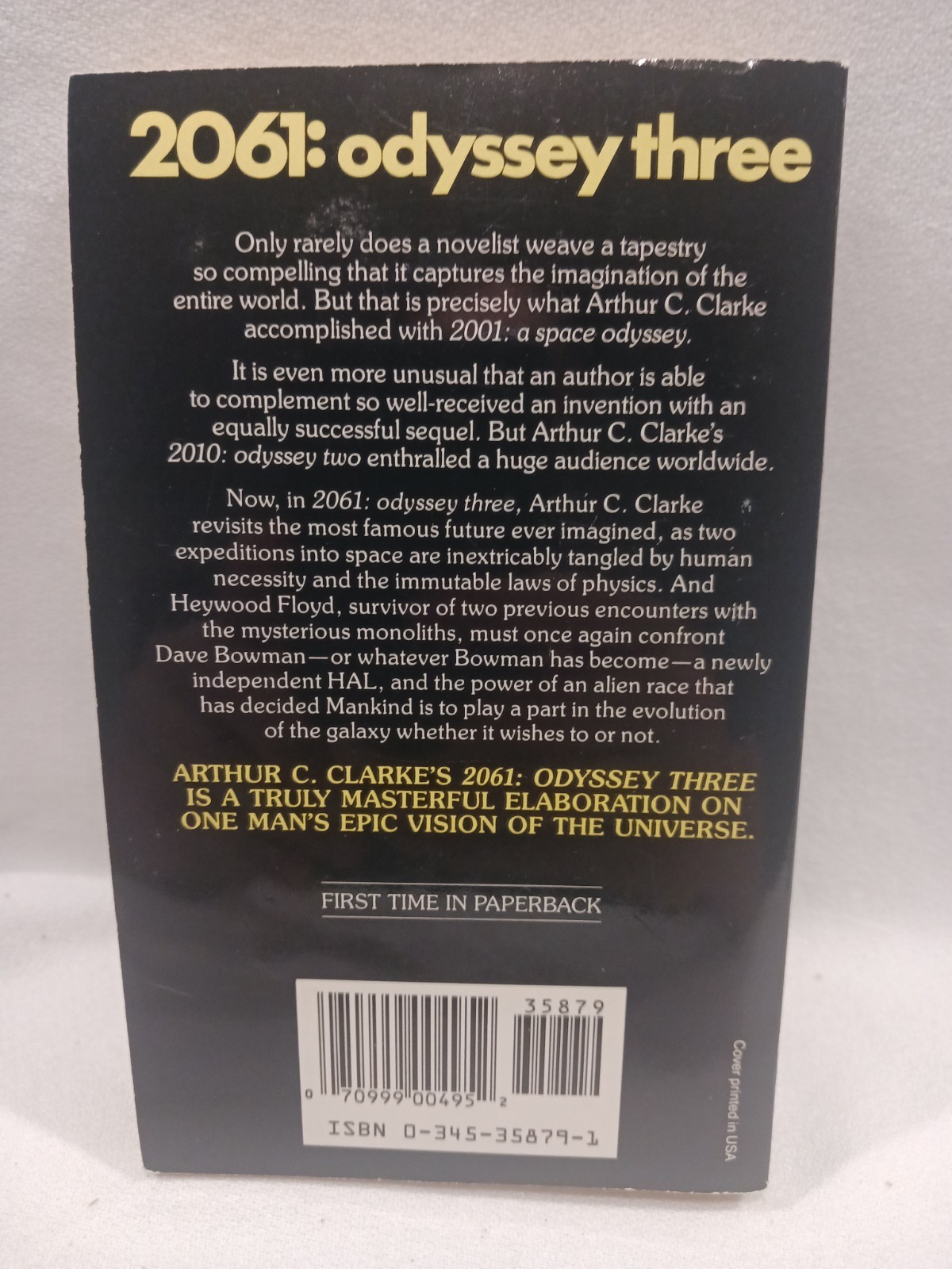 2001 A Space Odyssey Complete Set 4 PB Books Arthur C. Clarke 2010 2061 3001 1