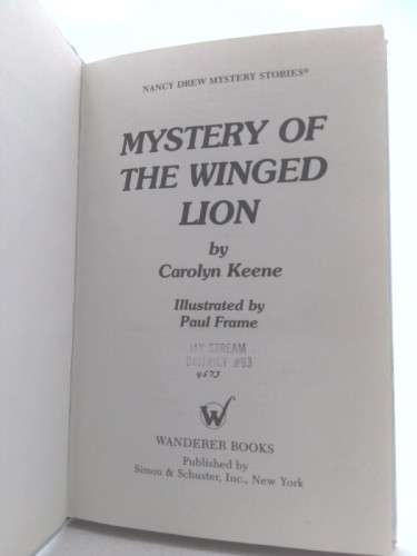 The Mystery of the Winged Lion (Nancy Drew Mystery Stories) by Carolyn Keene