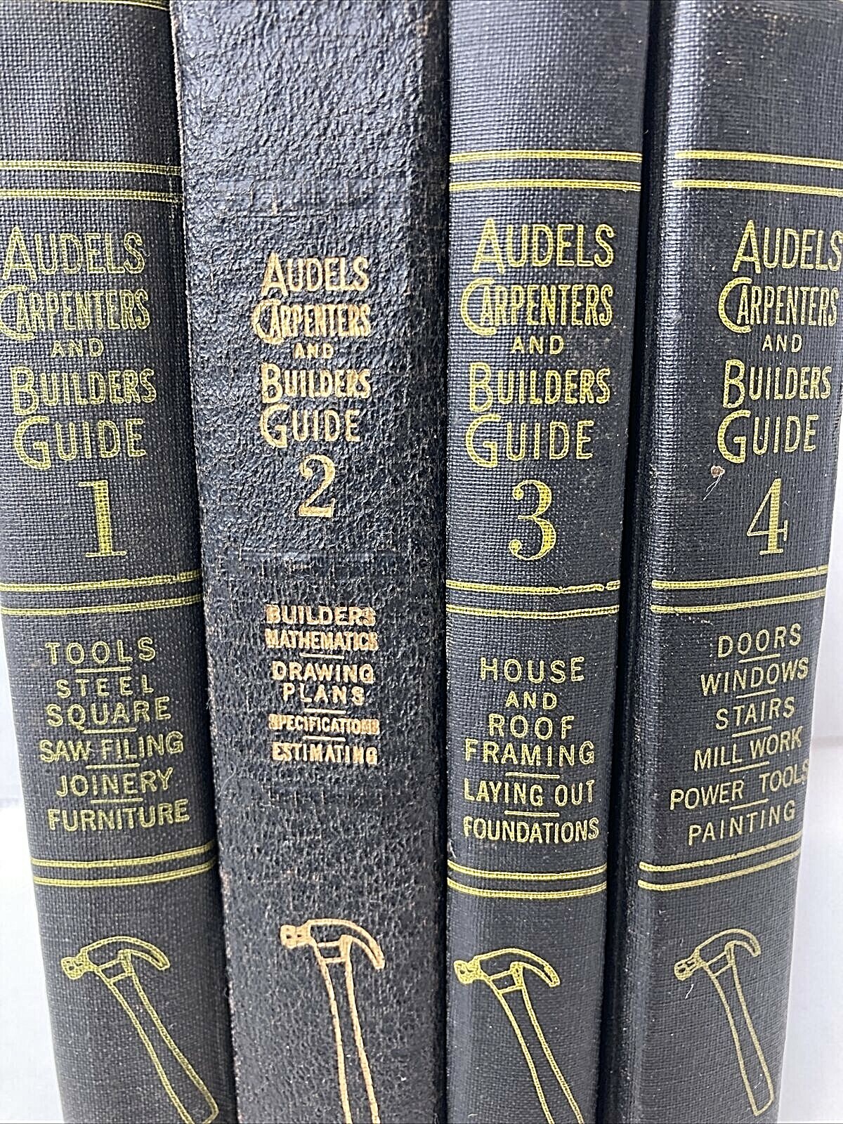 Audels Carpenters and Builders Guide Vol 1-4 Carpenter Saw Tools Construction