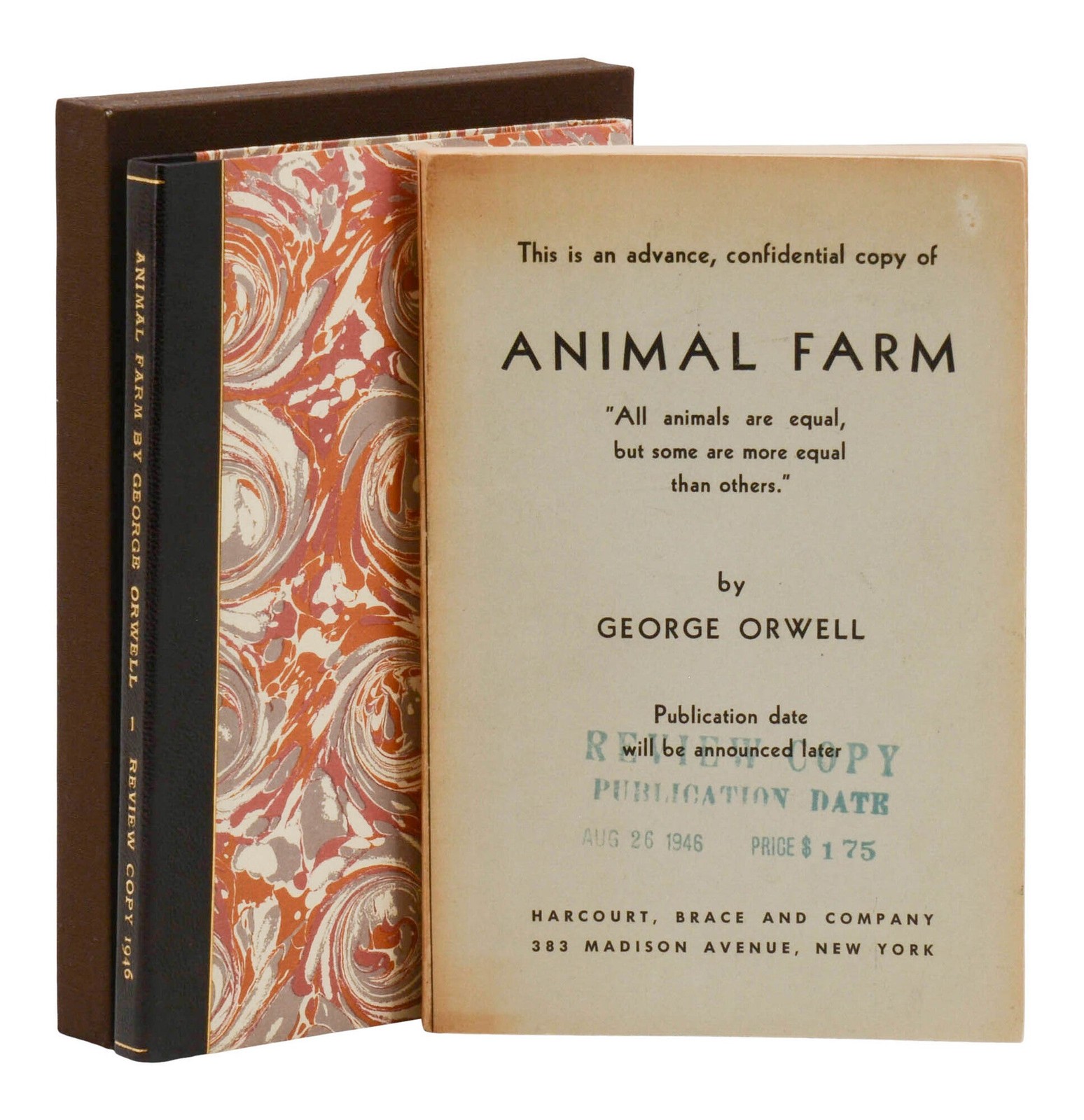 Animal Farm ~ by GEORGE ORWELL ~ Advance Reading Copy ~ First US Edition ~ 1946