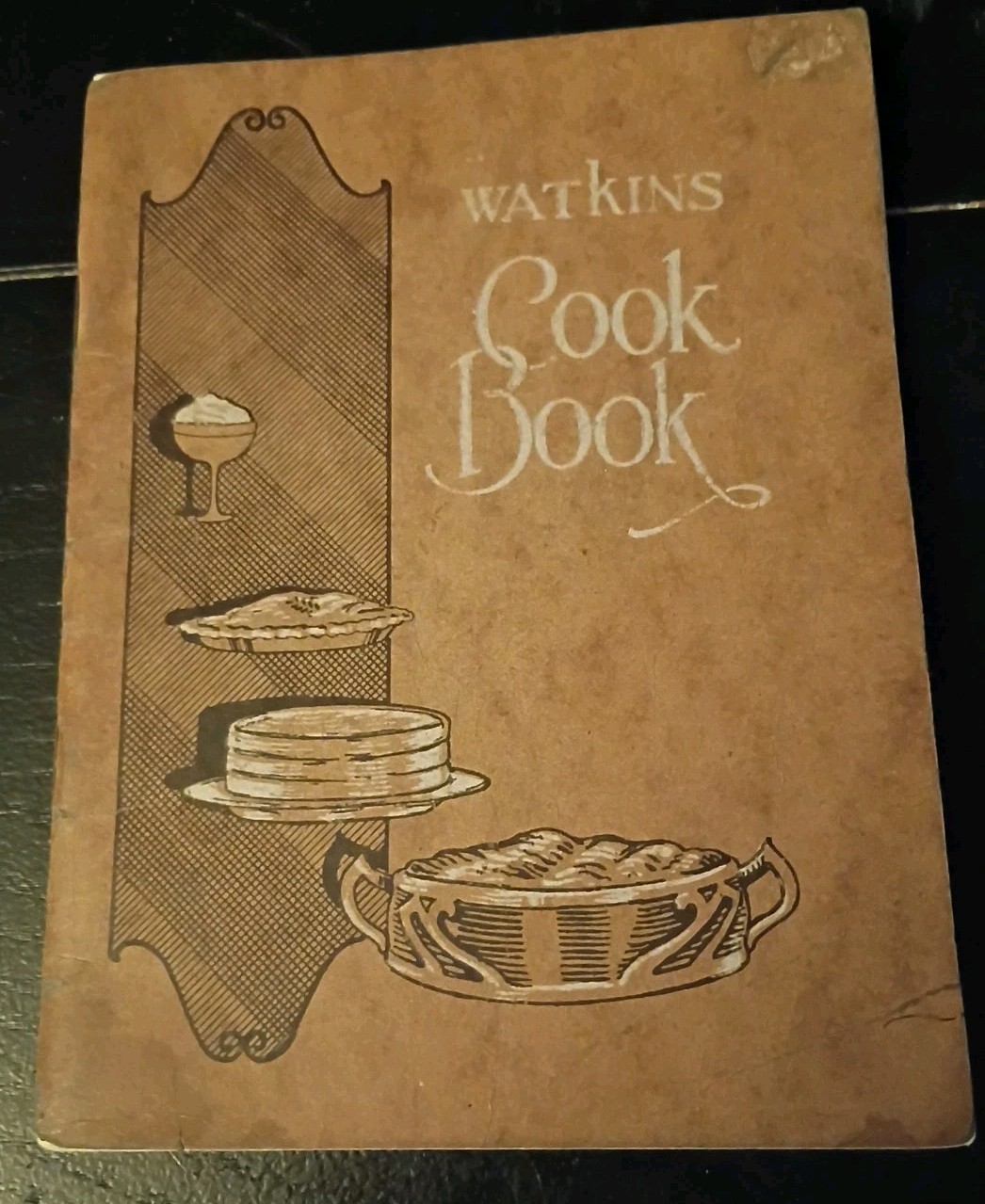 Brown Softcover Watkins Cook Book Booklet 1925 Cookbook J.R. Watkins Company