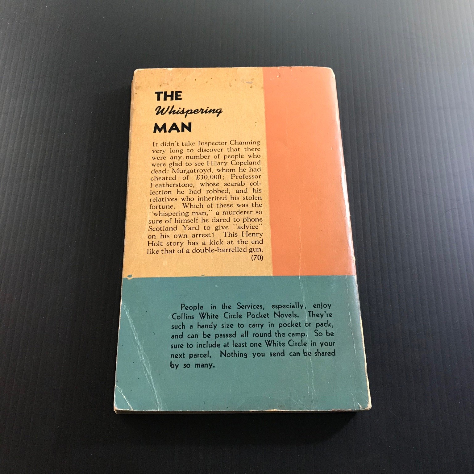 Wanted for Murder by Henry Holt 1941 Collins White Circle Pocket Novel