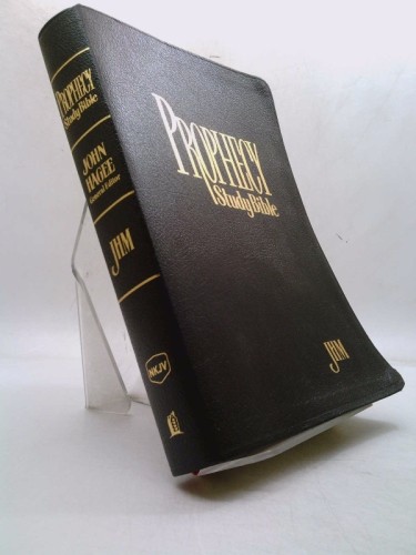 Prophecy Study Bible NKJV (John Hagee) Black Bonded Leather (Signed)
