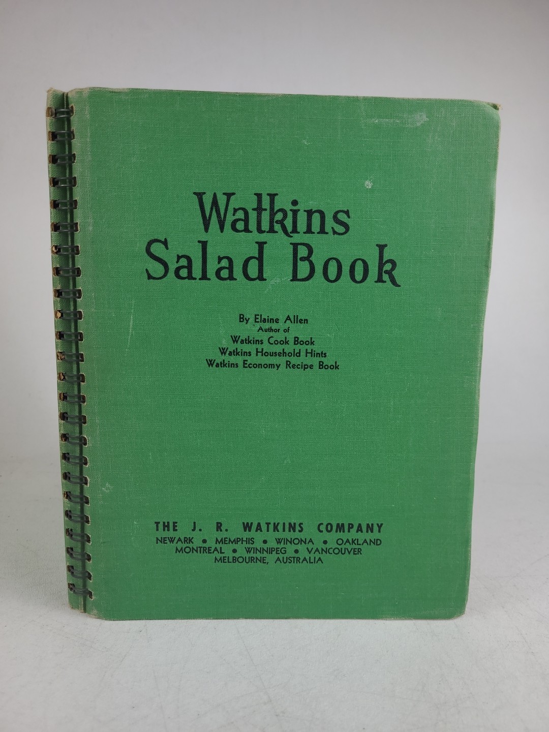 VTG 1946 Watkins Salad Book by Elaine Allen ~ The J.R. Watkins Co Spiral