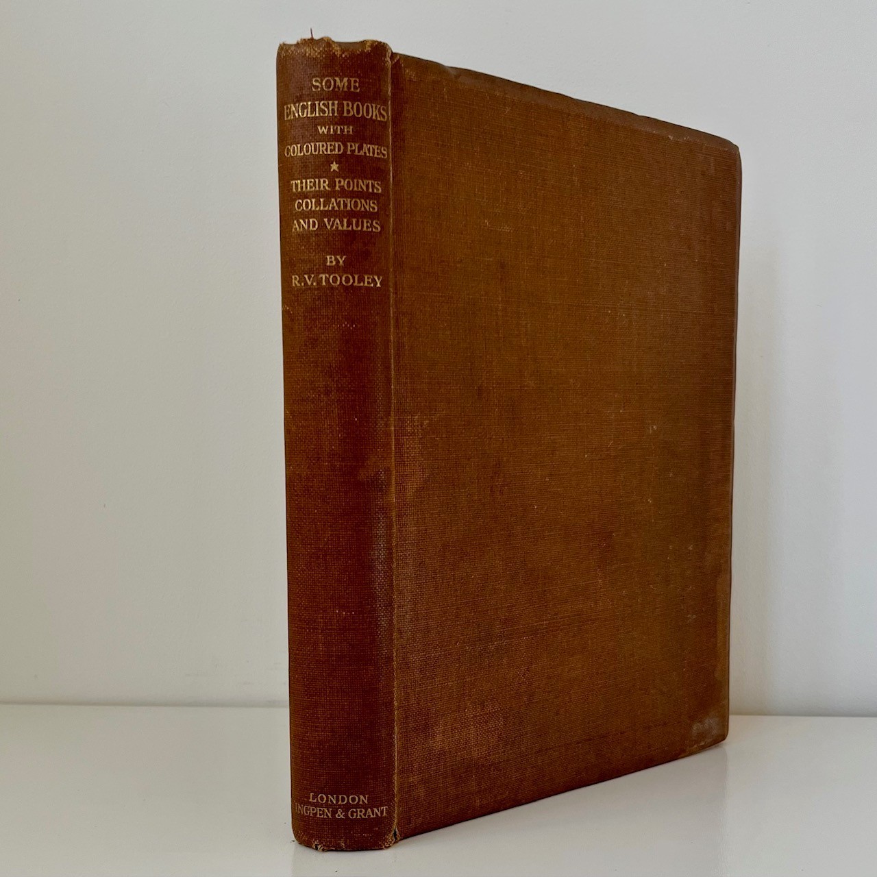 R.V. Tooley Some English Books With Coloured Plates First Edition 1935