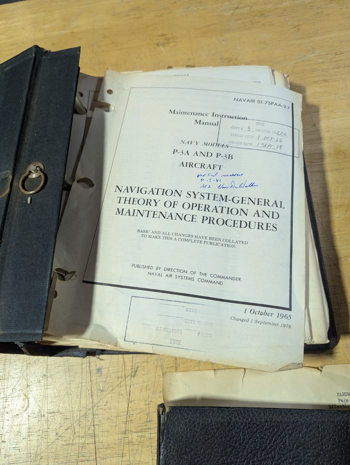 POOR CONDITION Boeing 707 Intercontinental & NAVAIR 01-755PAA-2-7 Parts Catalog