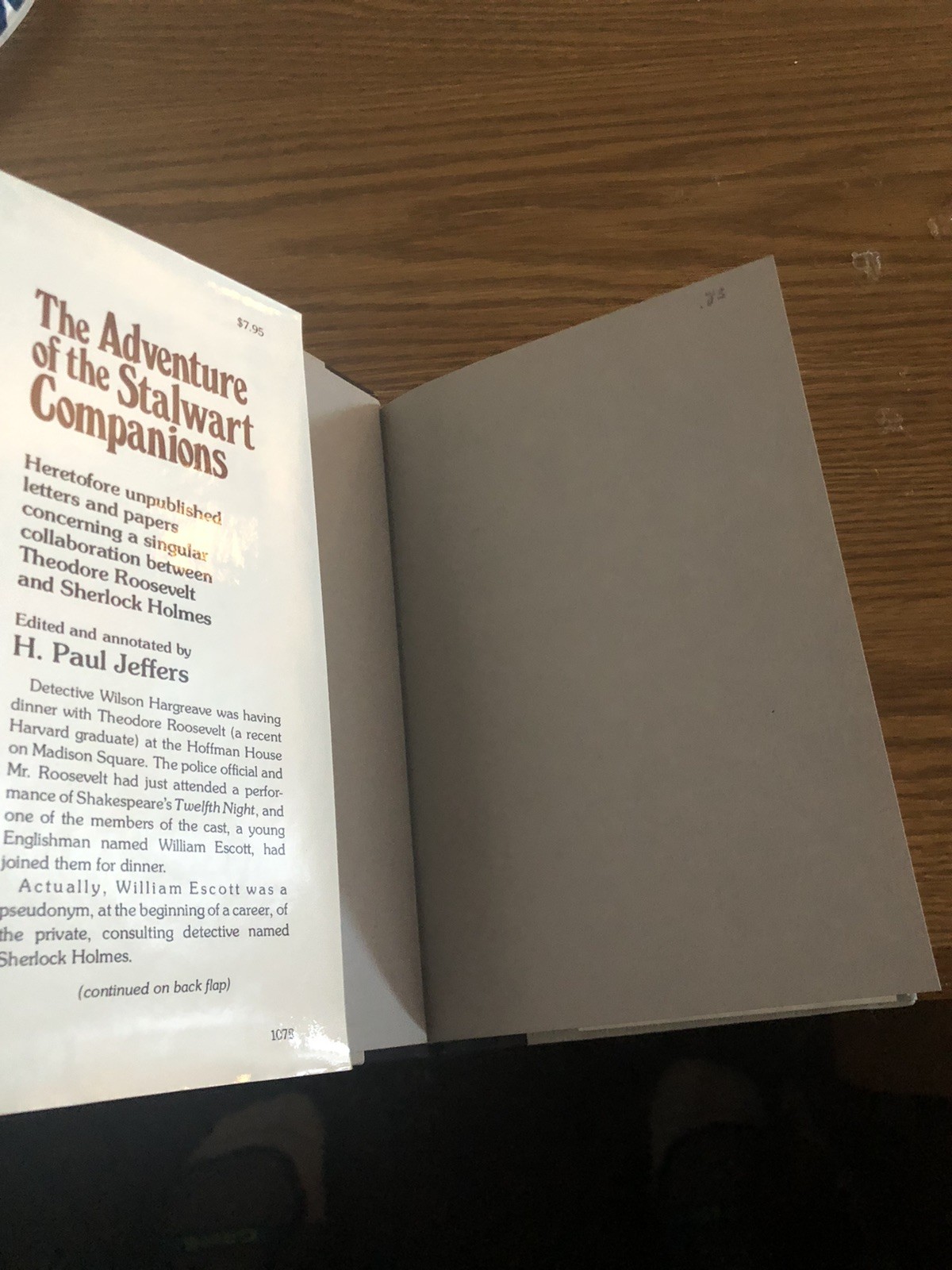 the adventure of the stalwart companions book, by h. paul jeffers, 1978 1st/1st