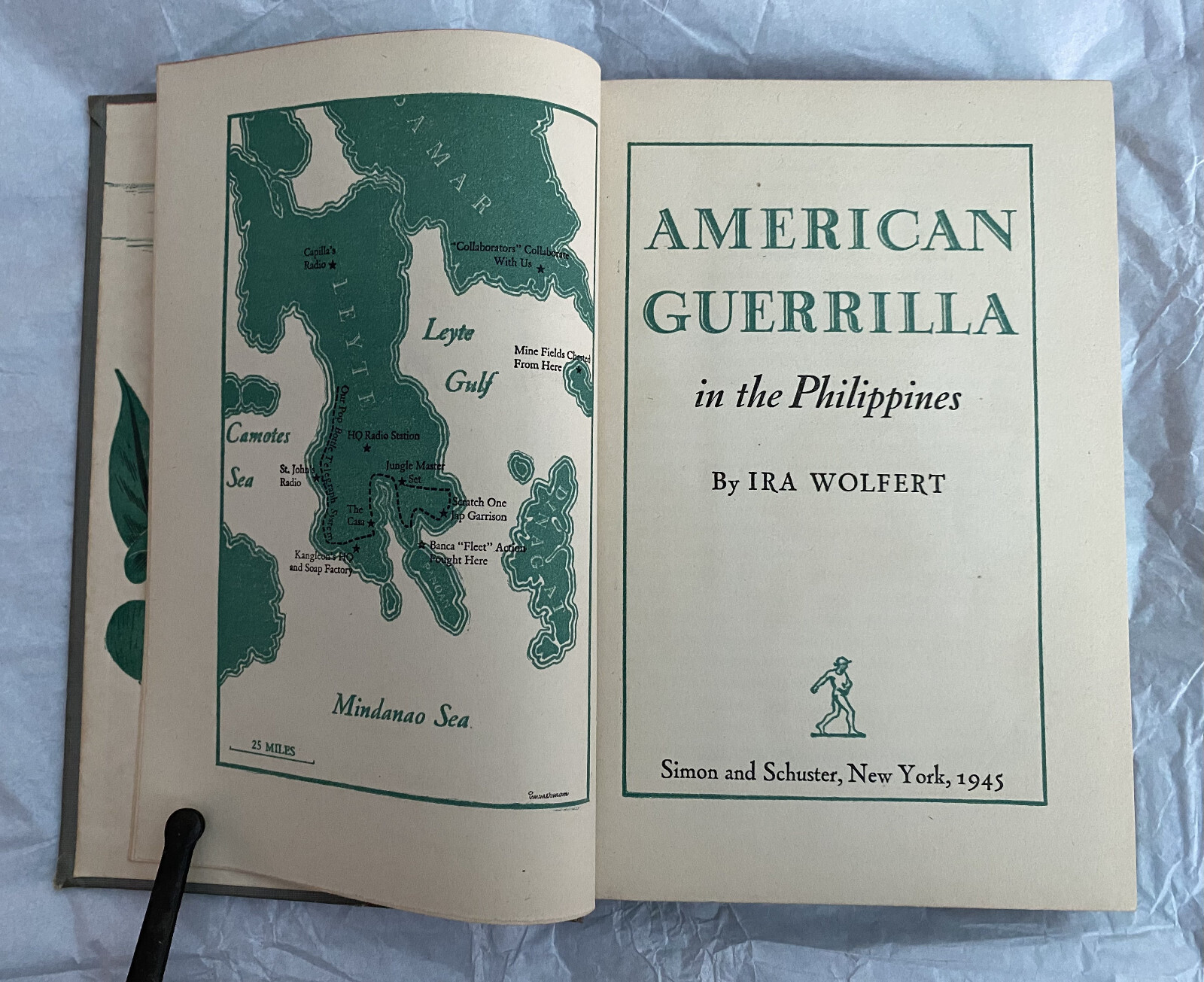 American Guerrilla in the Philippines by Ira Wolfert 1945 1st Edition Vintage HC