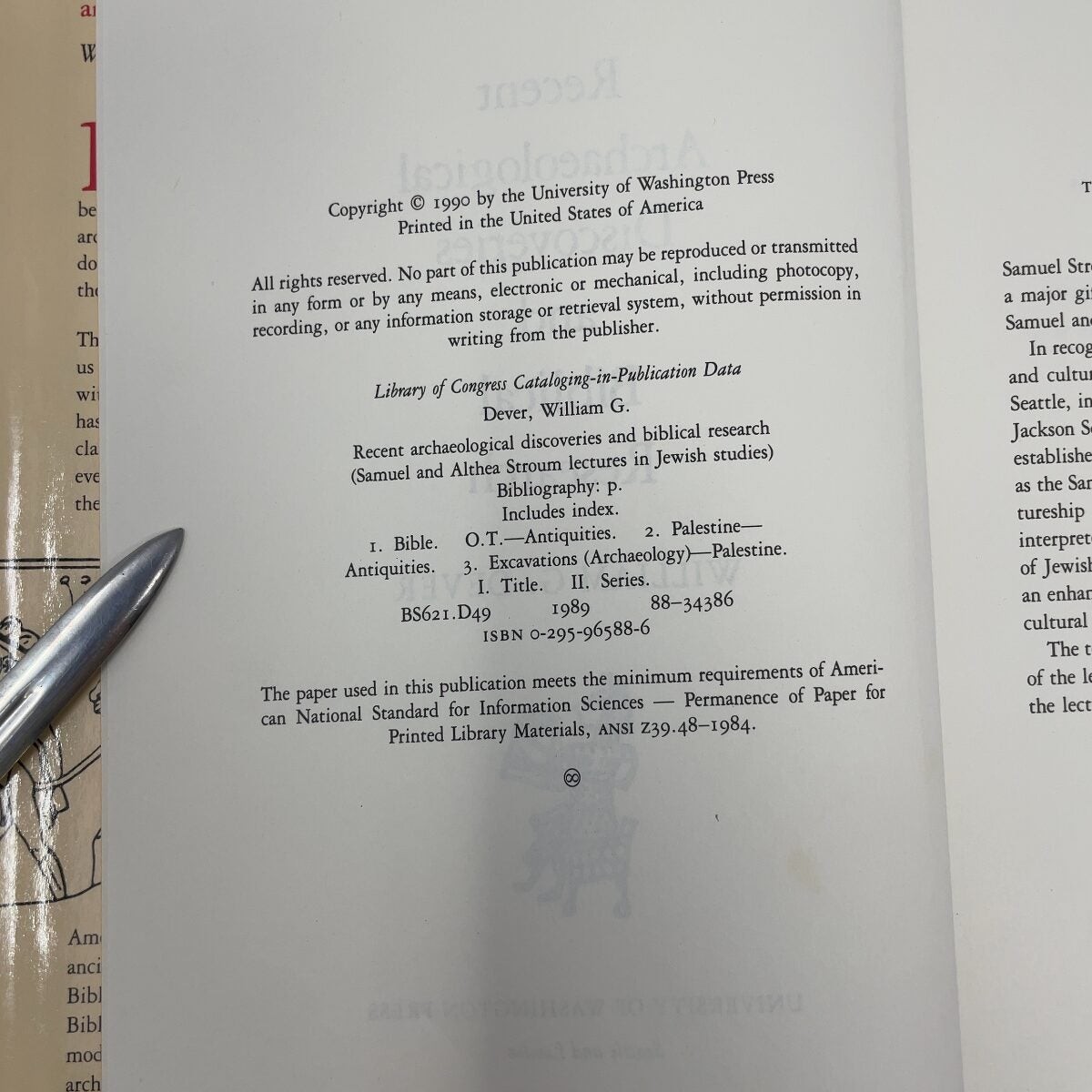 Recent archaeological discoveries and biblical research (Samuel and Althea Strou