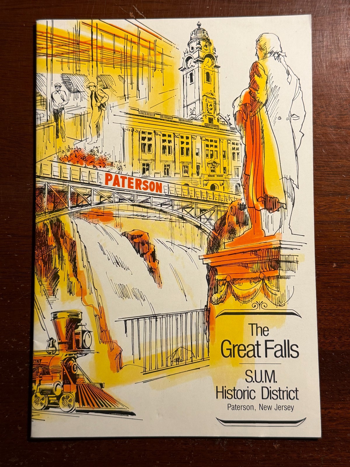 The Great Falls SUM Historic District Paterson New Jersey Vtg Booklet