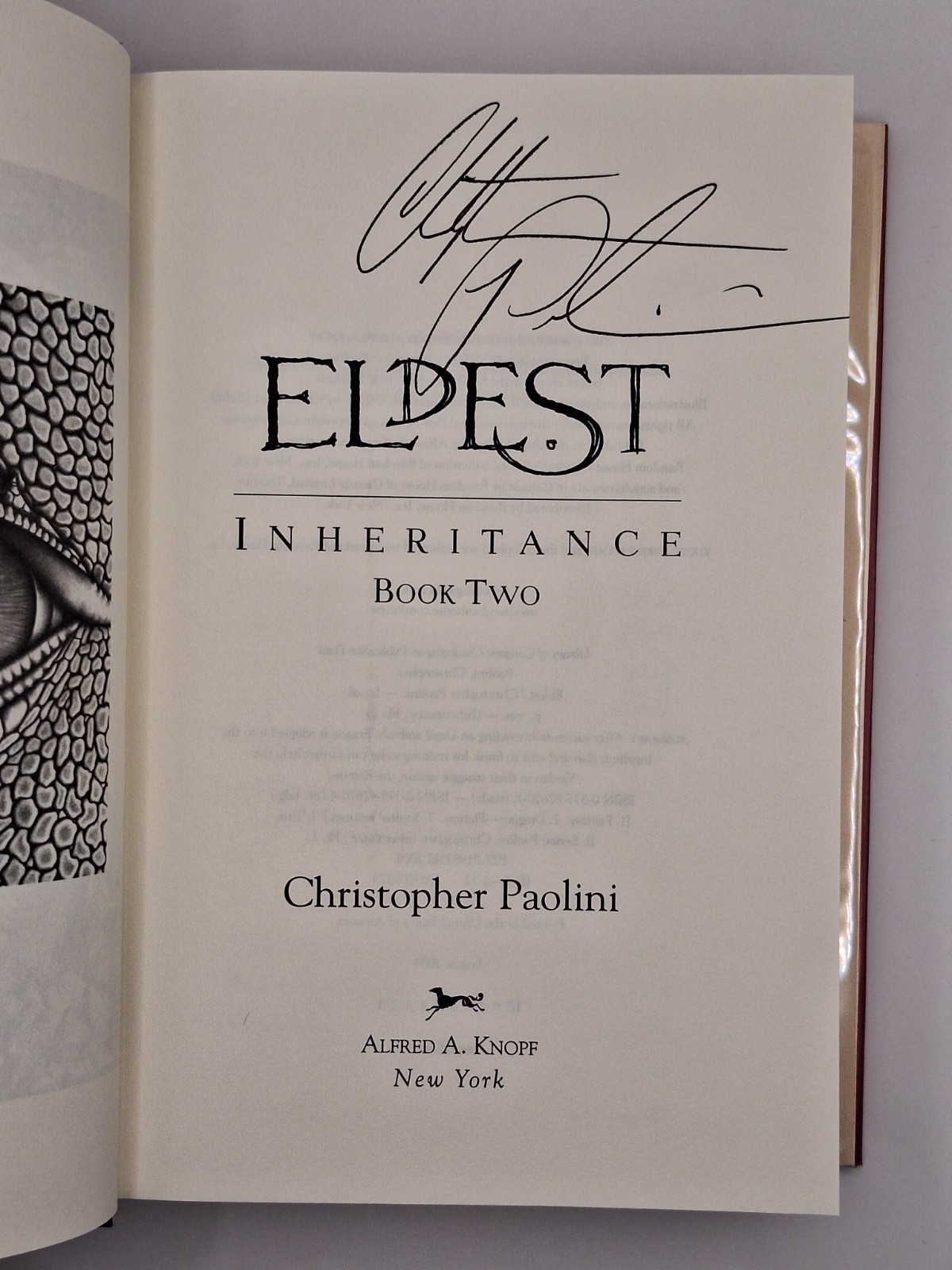SIGNED~Eldest by Christopher Paolini, 1st Edition 1st Printing HCDJ