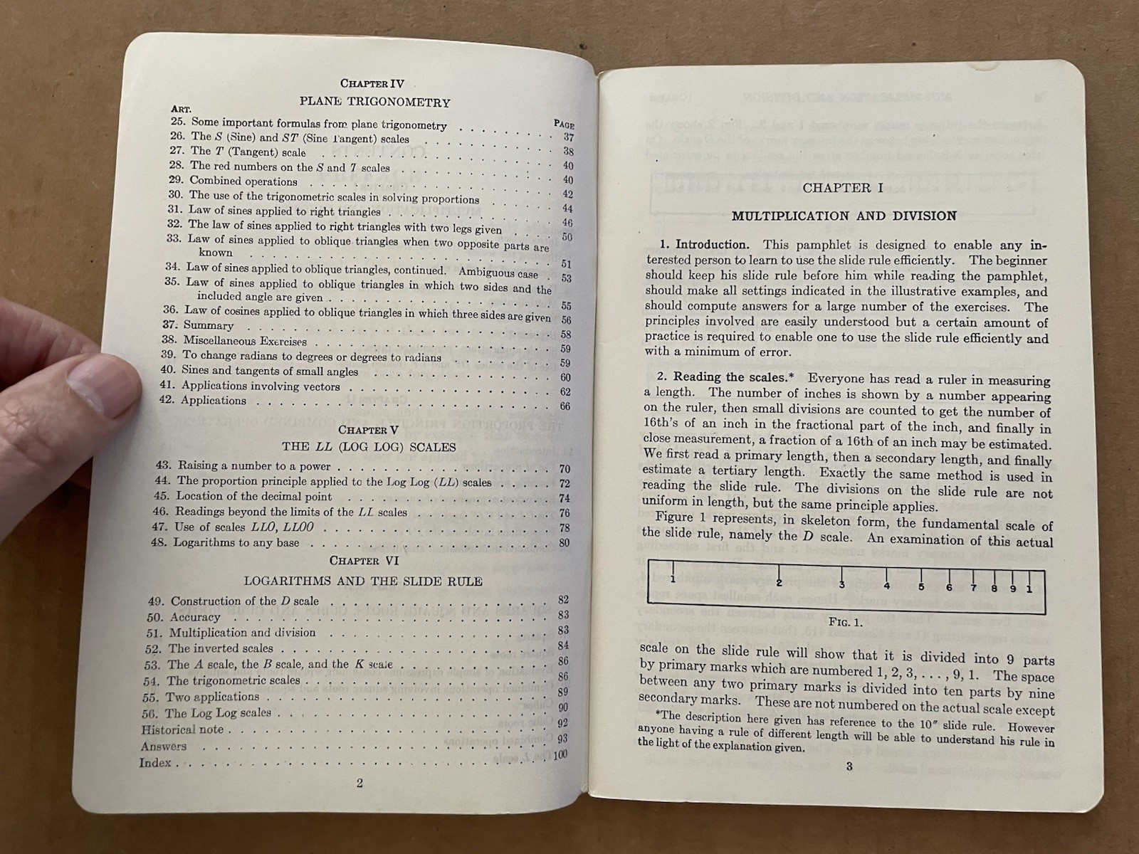 Vintage 1945 LOG LOG DUPLEX DECITRIG Slide Rule Book #4081 Keuffel & Esser Co 11