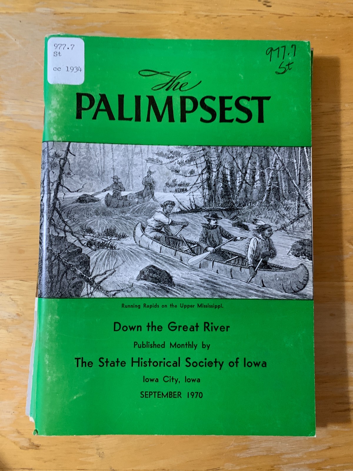 Lot of 12 PALIMPSEST Magazines – 1970 – State Historical Society of Iowa