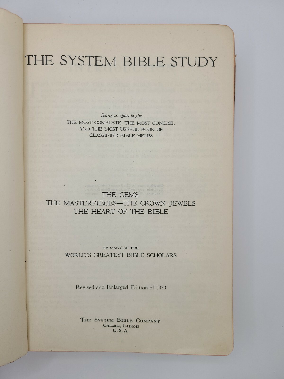 The System Bible Study Revised And Enlarged Edition Of 1933 leather Dark Brown