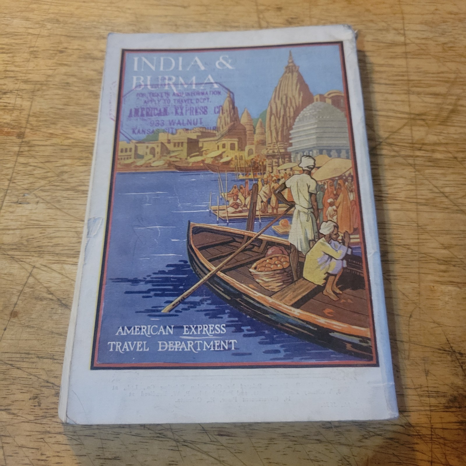 HTF travel guide INDIA & BURMA American Express 1930 history Calcutta