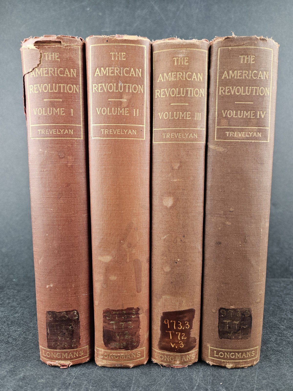 THE AMERICAN REVOLUTION by Sir George Otto TREVELYAN 4 Volumes HC w/ MAPS!