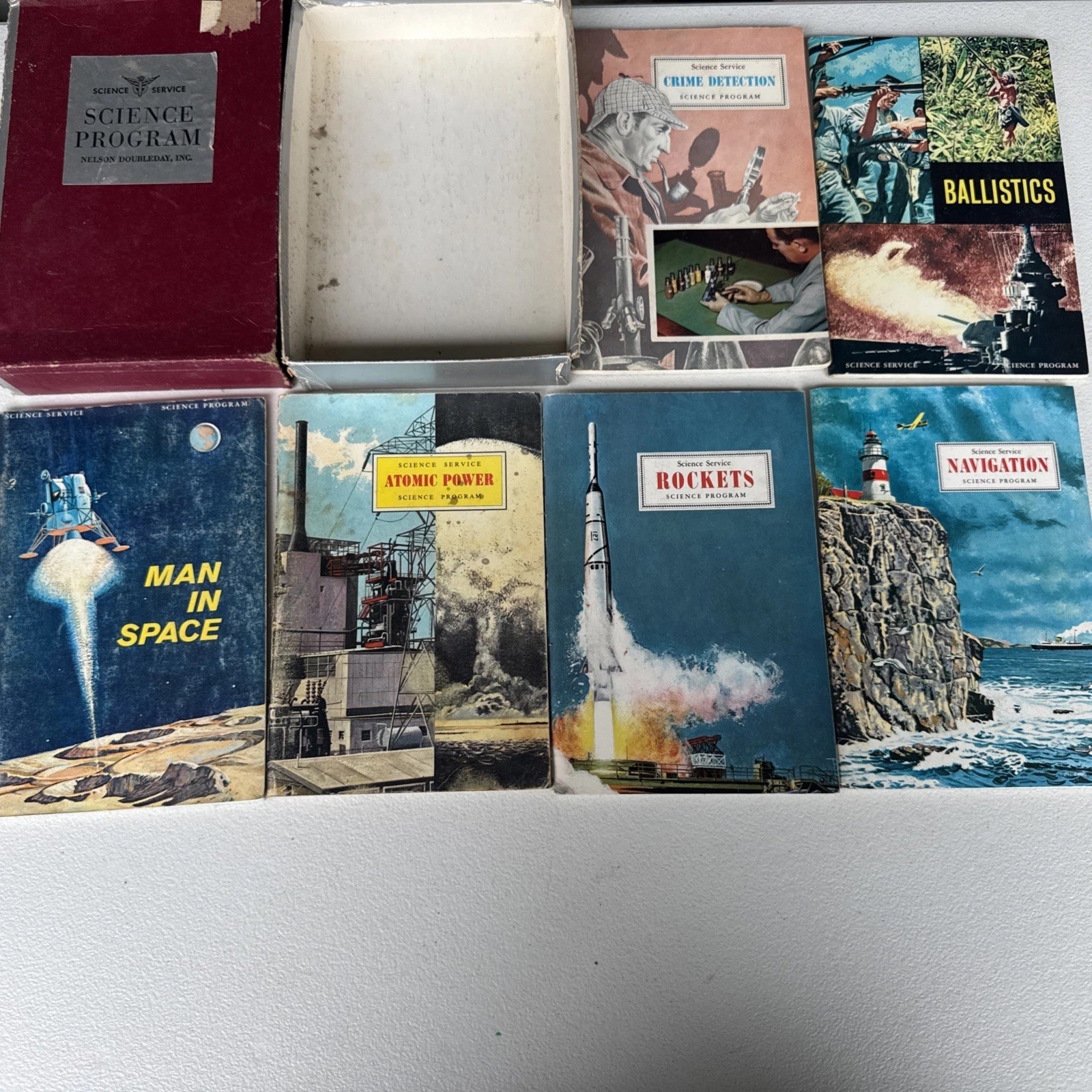 Science Service Science Program Book Lot Of 51 And Holders Nelson Doubleday Inc
