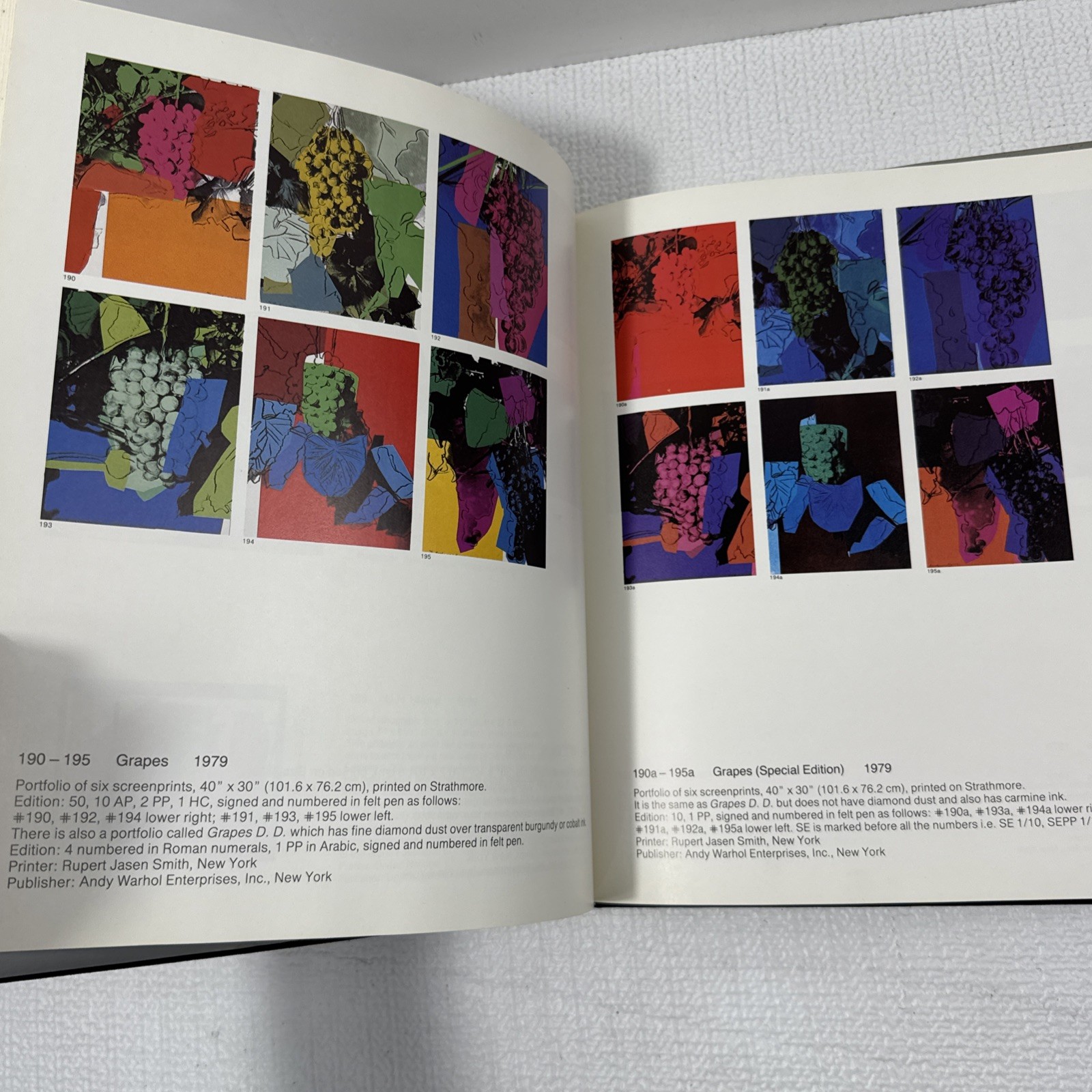 ANDY WARHOL PRINTS by Feldman/Schellmann – 1985 1st/1st HCDJ fine ART