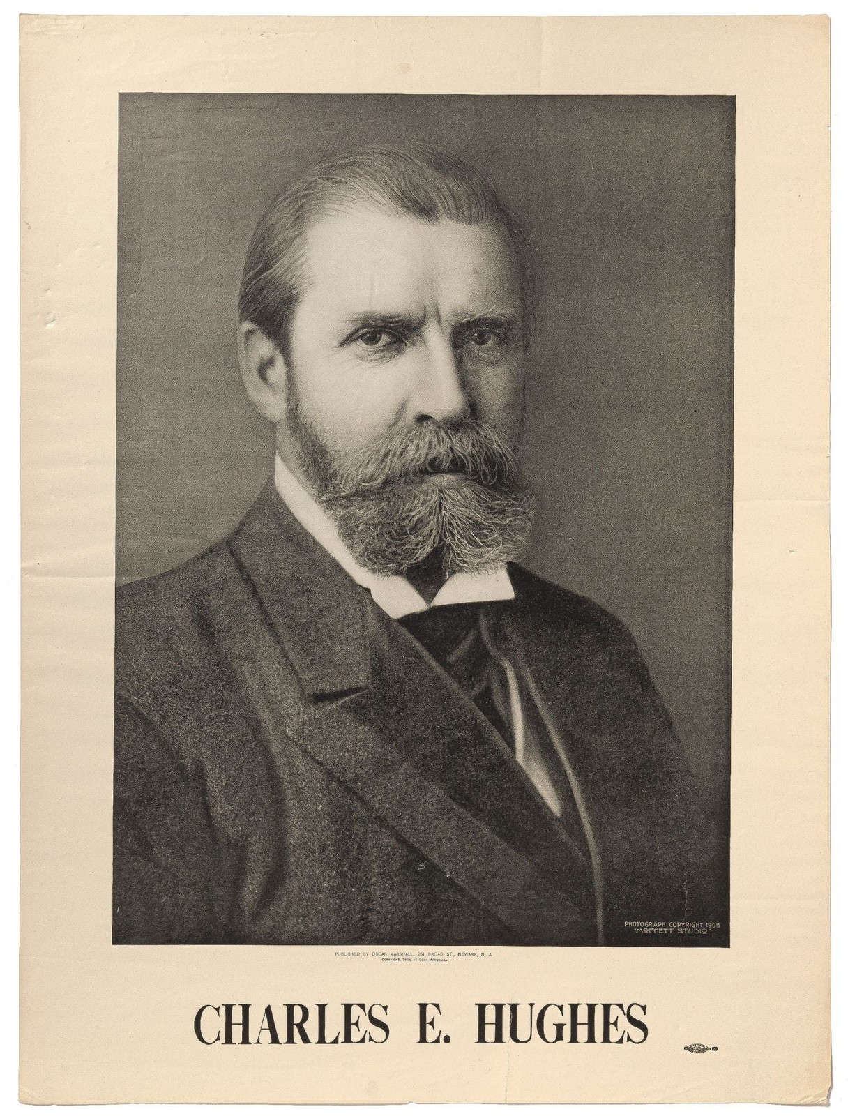 Charles Evans HUGHES / Poster Charles E Hughes 1908