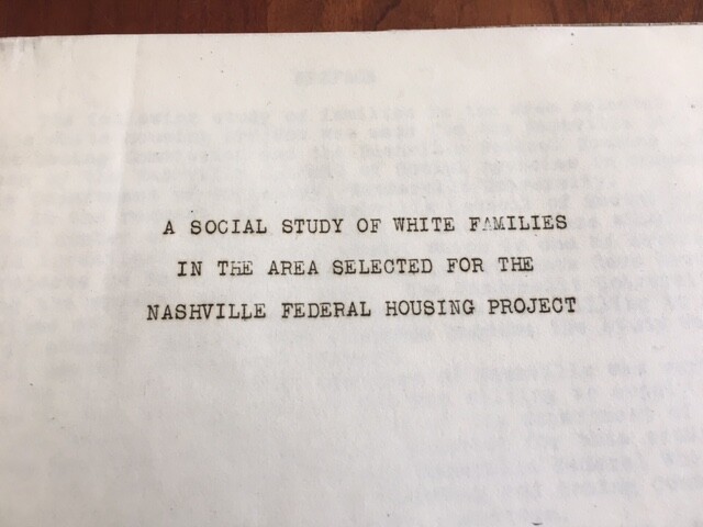 1934 Social Study White Families, Nashville TN Federal Housing Project TENNESSEE