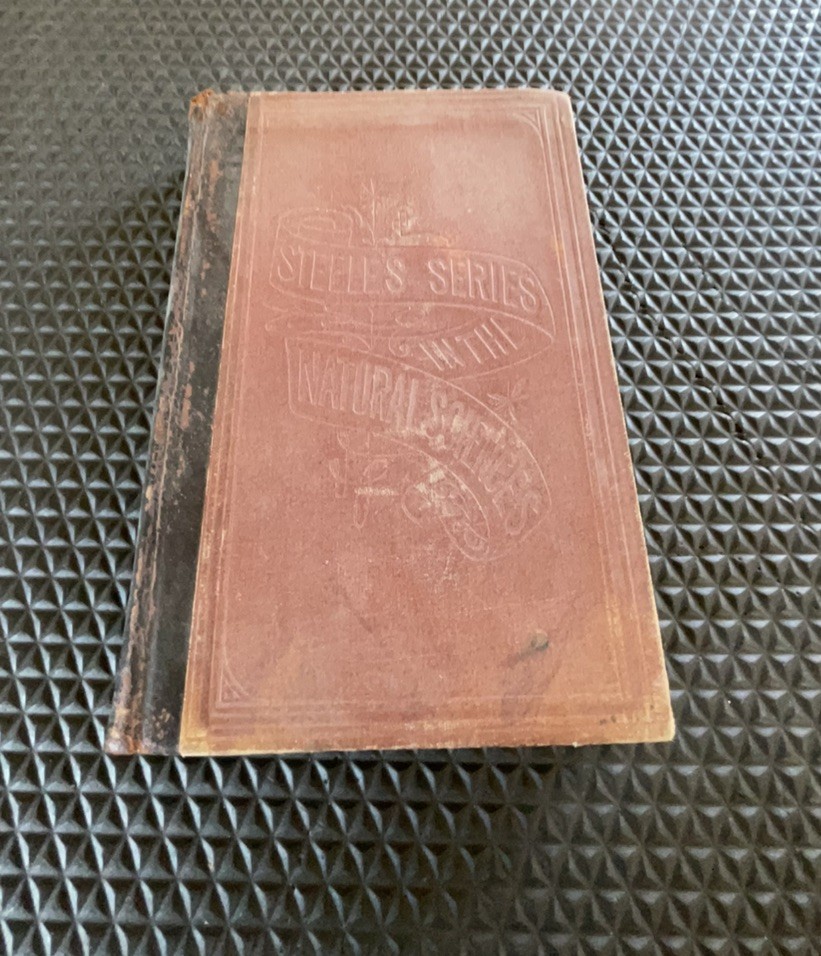 1877 A FOURTEEN WEEKS COURSE IN DESCRIPTIVE ASTRONOMY by J Dorman Steele w/ Map