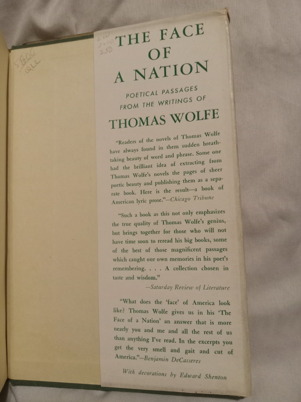 A Stone A Leaf A Door Thomas Wolfe 1945