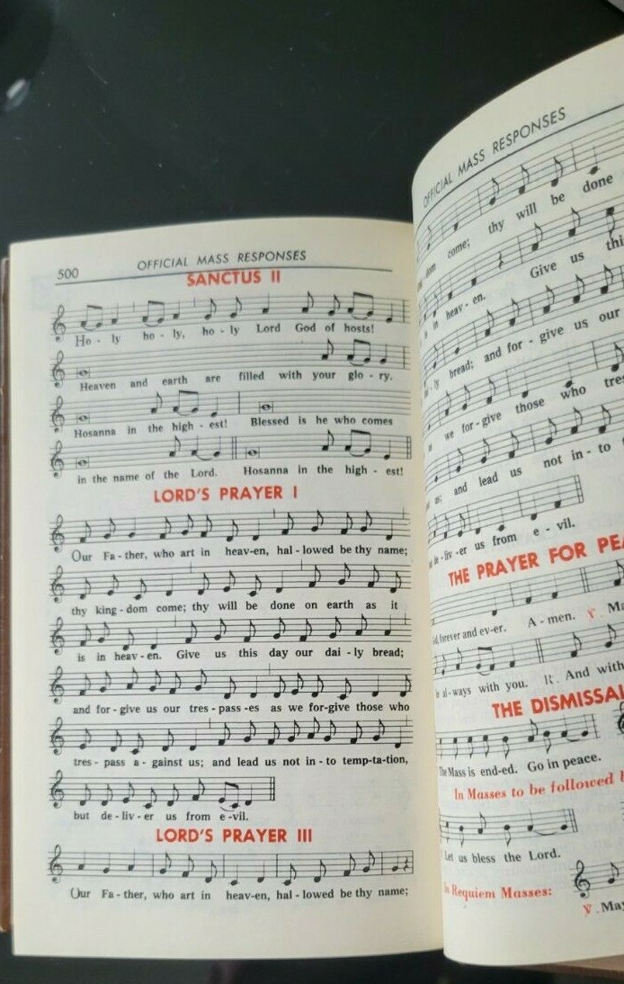 1966 New.. Saint Joseph Vintage Bible SUNDAY MISSAL & HYMNAL Illustrated Book