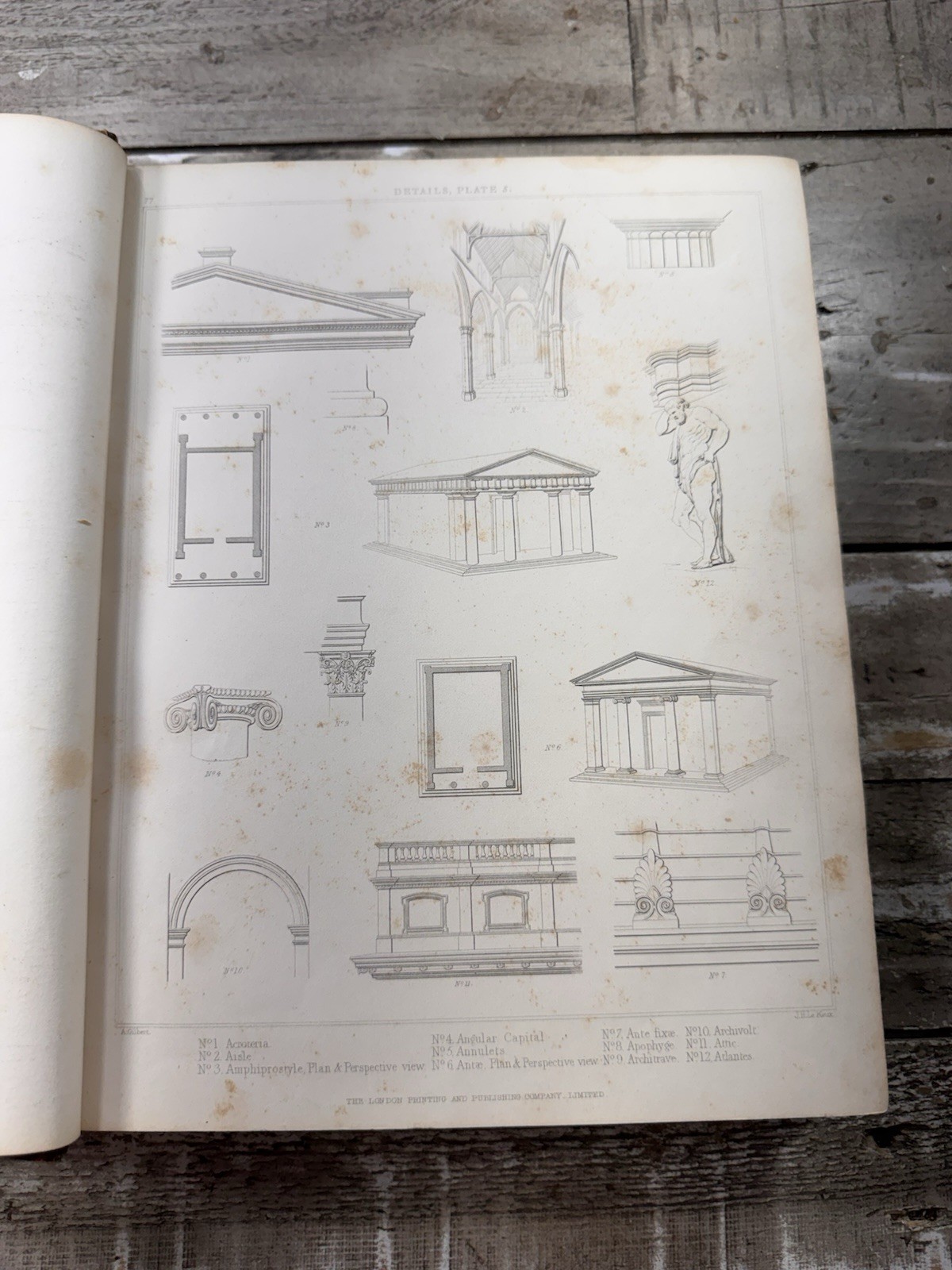 1862 Antique Architecture Book “Science and Practice of Architecture”