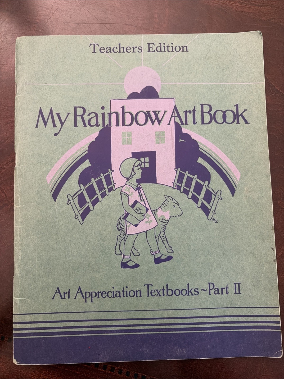 Vintage 1930 My Rainbow Art Book Teachers Edition Textbook
