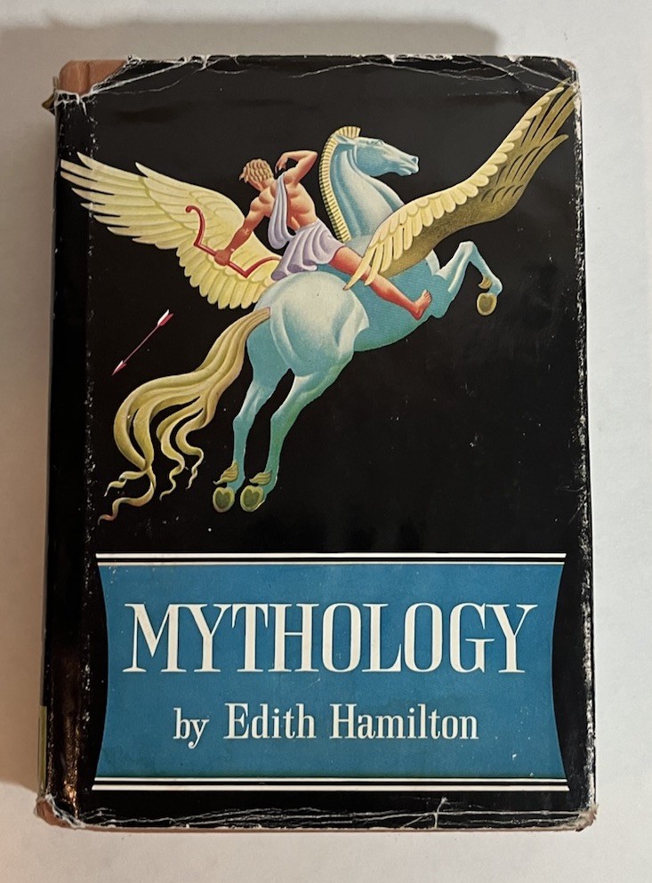 Mythology Book by Edith Hamilton 1942 Hardcover And Dustjacket, Little Brown Co
