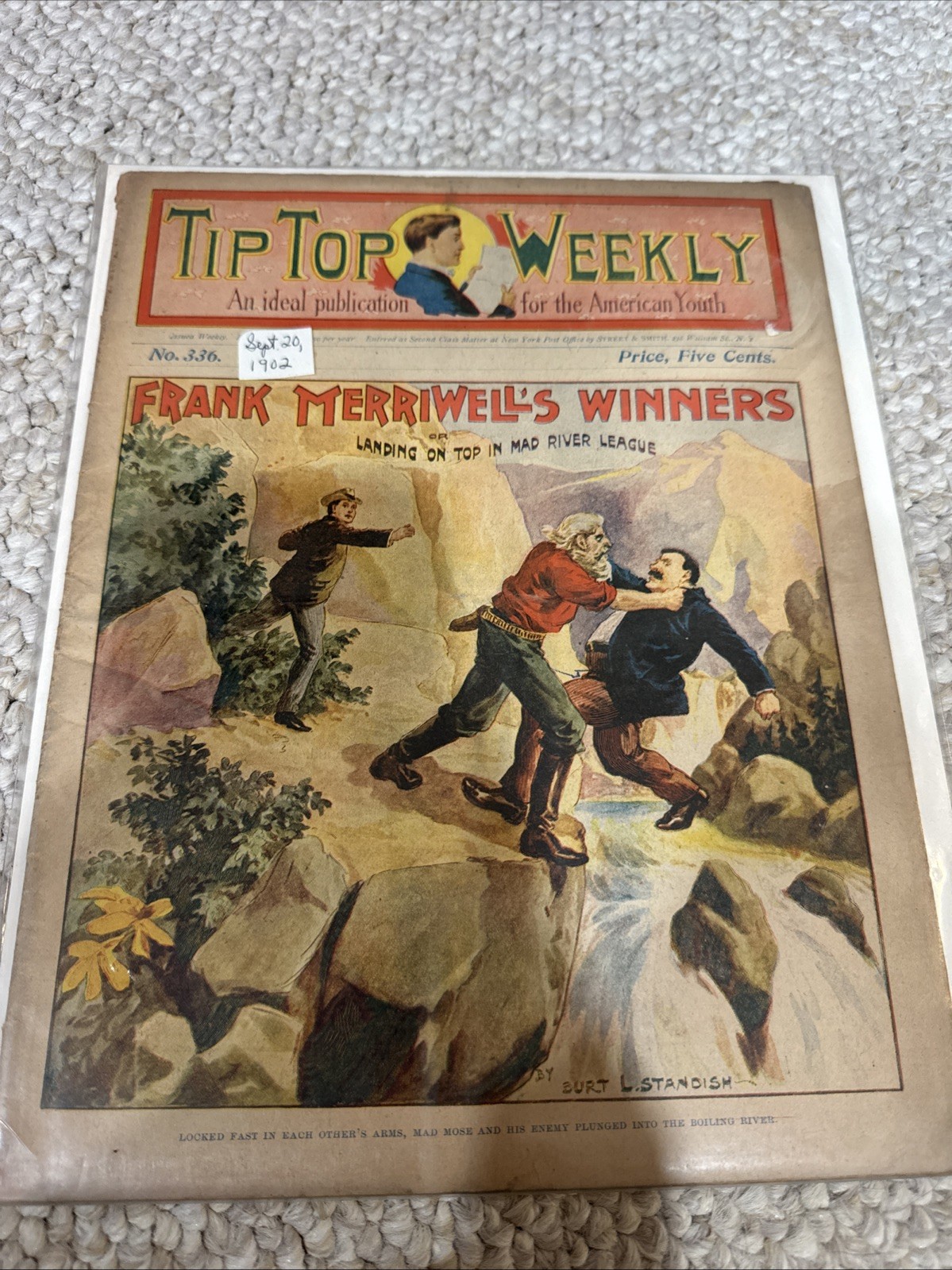FREE SHIP! Tip Top Weekly Dick Merriwell’s Winners No. 336 Sept 20 1902
