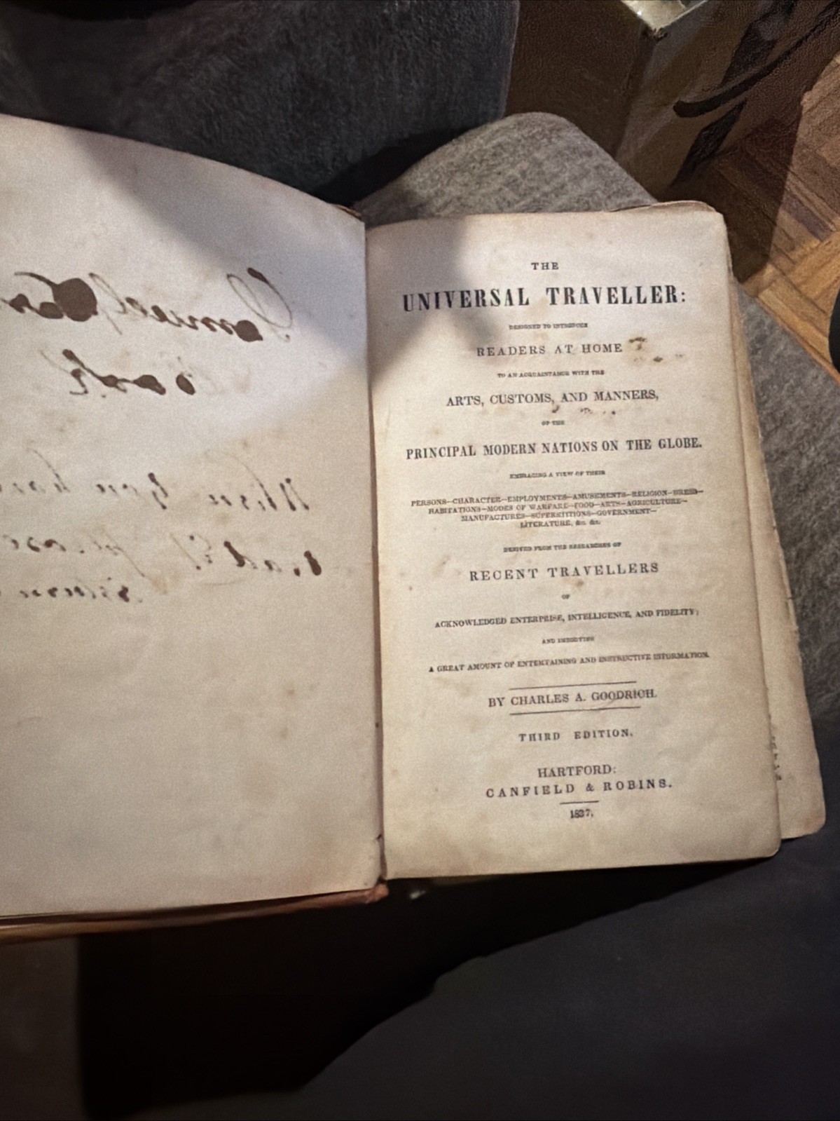 The Universal Traveller by Charles A Goodrich Hartford Canfield and Robins 1837