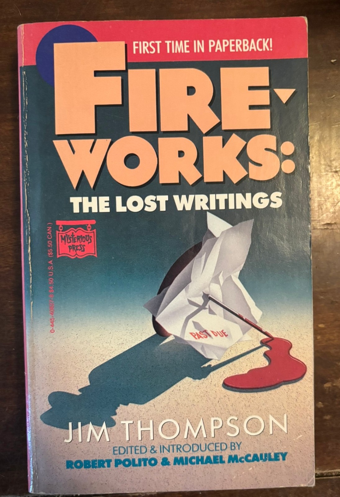 Fireworks: Lost Writings of Jim Thompson, Mysterious Press 89, REDUCED PRICE!