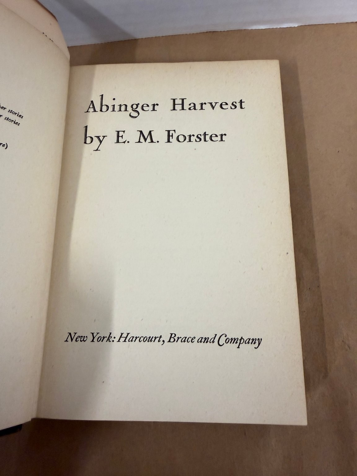 Abinger Harvest E. M. Forster First Edition 1936 Essays Short Stories