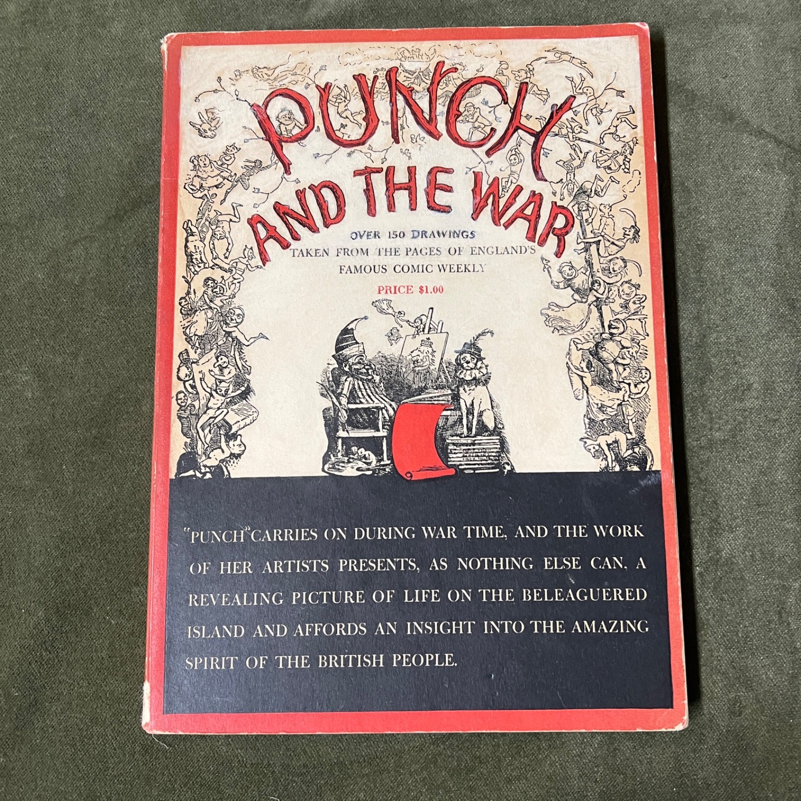 PUNCH And The War WW2 England Wartime Cartoons Comics 1st Ed. 1941 PB