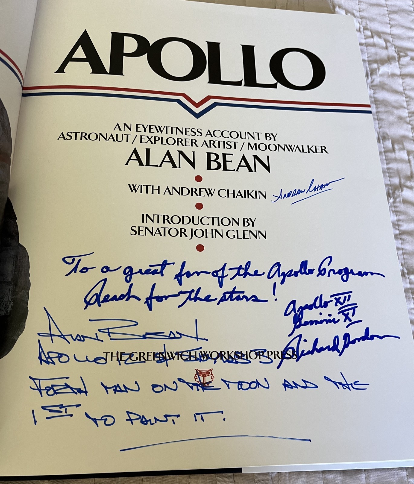 Alan Bean, R. Gordon &1–SIGNED–Apollo: Eyewitness Account-1st ed/1st pr–MINT!
